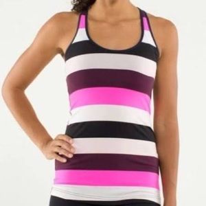 Lulu lemon Cool Racer Back thick stripe tank